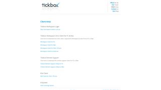TickBox - Client Area