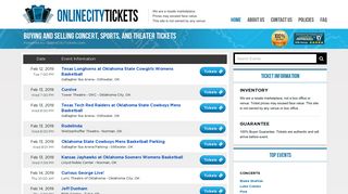 Online City Tickets For All Your Tickets - Sports Tickets - Concert ...