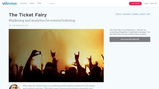 The Ticket Fairy | Marketing and analytics for events/ticketing. | Wefunder