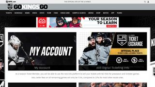 My Account: LA Kings Ticket Manager | Los Angeles Kings - NHL.com