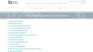Frequently Asked Questions - Ticket Quarter