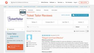 Ticket Tailor Reviews 2019 | G2 Crowd