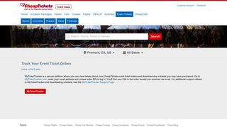 Track Your Event Ticket Orders - CheapTickets