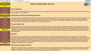 Oil and Gas Subscription Services - North Dakota State Government