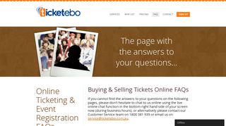 Online Ticketing & Event Registration FAQs - Ticketebo
