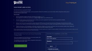 visa front line access - Ticketek Australia