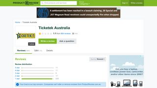 Ticketek Australia Reviews - ProductReview.com.au