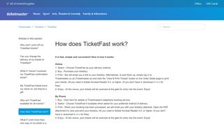 How does TicketFast work? – Ticketmaster