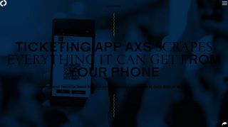 Ticketing app AXS scrapes all the data it can get from your phone ...