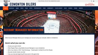 Oilers Online Account Information | Edmonton Oilers - NHL.com