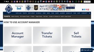 How to use account manager | Vancouver Whitecaps FC