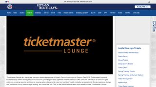 Ticketmaster Lounge | Toronto Blue Jays - MLB.com