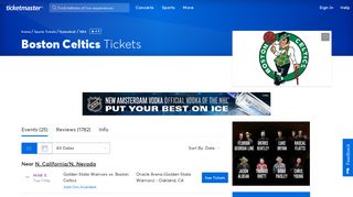 Boston Celtics Tickets | Single Game Tickets ... - Ticketmaster