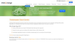 Single Sign On(SSO) solution for Ticketmaster Client Center ...