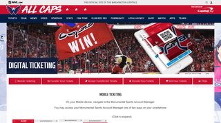 Capitals Digital Ticketing | Washington Capitals - NHL.com