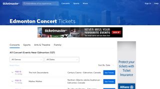 Edmonton Concert Tickets - Upcoming event tickets in ... - Ticketmaster