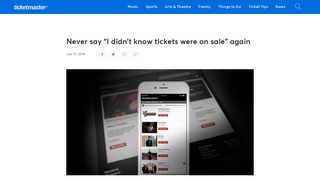 Ticketmaster Email Alerts, Stay in the Loop - Ticketmaster Blog