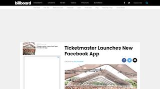 Ticketmaster Launches New Facebook App | Billboard