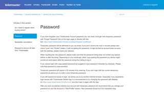 Password – Ticketmaster