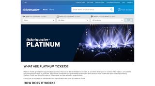 Platinum Tickets by Ticketmaster