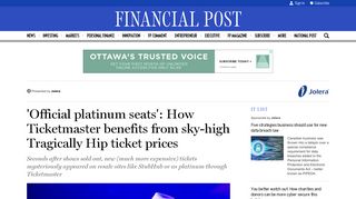 'Official platinum seats': How Ticketmaster benefits from sky-high ...