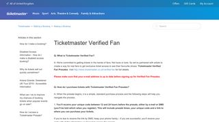 Ticketmaster Verified Fan – Ticketmaster