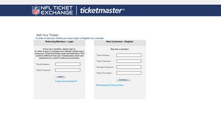 Sell Your Tickets Login