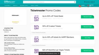 30% off Ticketmaster Promo Codes & Coupons 2019 - Offers.com