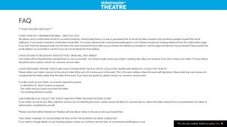Ticketmaster Theatre | FAQ