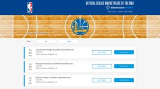 Golden State Warriors Tickets 2018-19 | NBA Official Resale ...