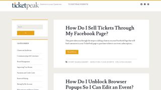 TicketPeak FAQ – Answers to your Questions