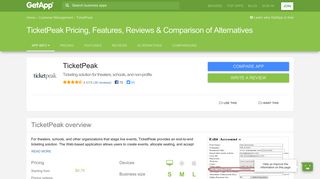 TicketPeak Pricing, Features, Reviews & Comparison of Alternatives ...