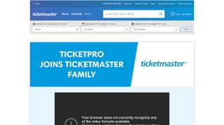 Ticketpro connects with Ticketmaster