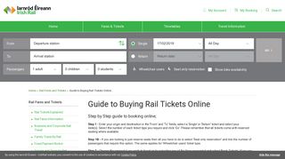 Guide to Buying Rail Tickets Online - Irish Rail