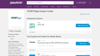 TICKETSage Promo Codes, 1 Coupons 2019 - RetailMeNot