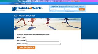 Password Recovery - TicketsatWork
