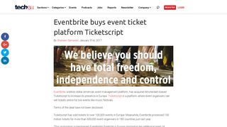 Eventbrite buys event ticket platform Ticketscript - Tech.eu