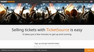 Sign up and get started - TicketSource