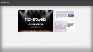 Client Sign-In - TicketWeb