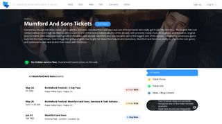 Cheap Mumford And Sons Tickets - No Service Fees - TickPick