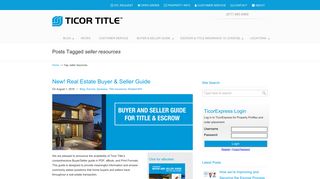 seller resources – Ticor Title