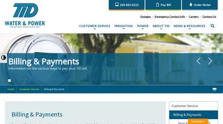 Billing and Payments - ways to pay your bill including online or in person