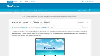 Panasonic Smart TV - Connecting to WiFi | Shaw Support