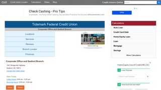 Tidemark Federal Credit Union - Seaford, DE - Credit Unions Online