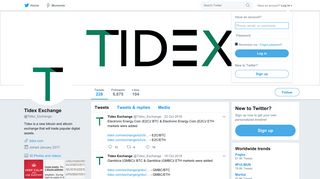 Tidex Exchange (@Tidex_Exchange) | Twitter