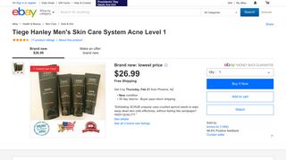 Tiege Hanley Men's Skin Care System Acne Level 1 | eBay