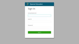 User Login - PowerSchool Special Education