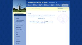 Middletown Public Schools (RI): TIEnet - Mpsri.net