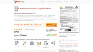 Tiens Distributor Application Form - Fill Online, Printable, Fillable ...