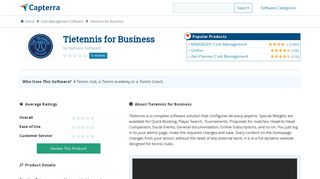 Tietennis for Business Reviews and Pricing - 2019 - Capterra